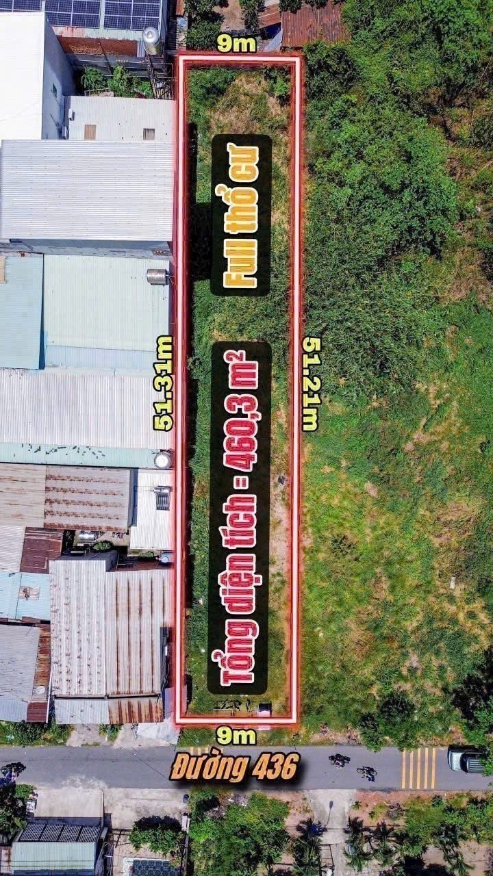 Bán đất mặt tiền đường 436, Phú Hòa Đông dt 460,3m2 full thổ giá 4,2 tỷ 2