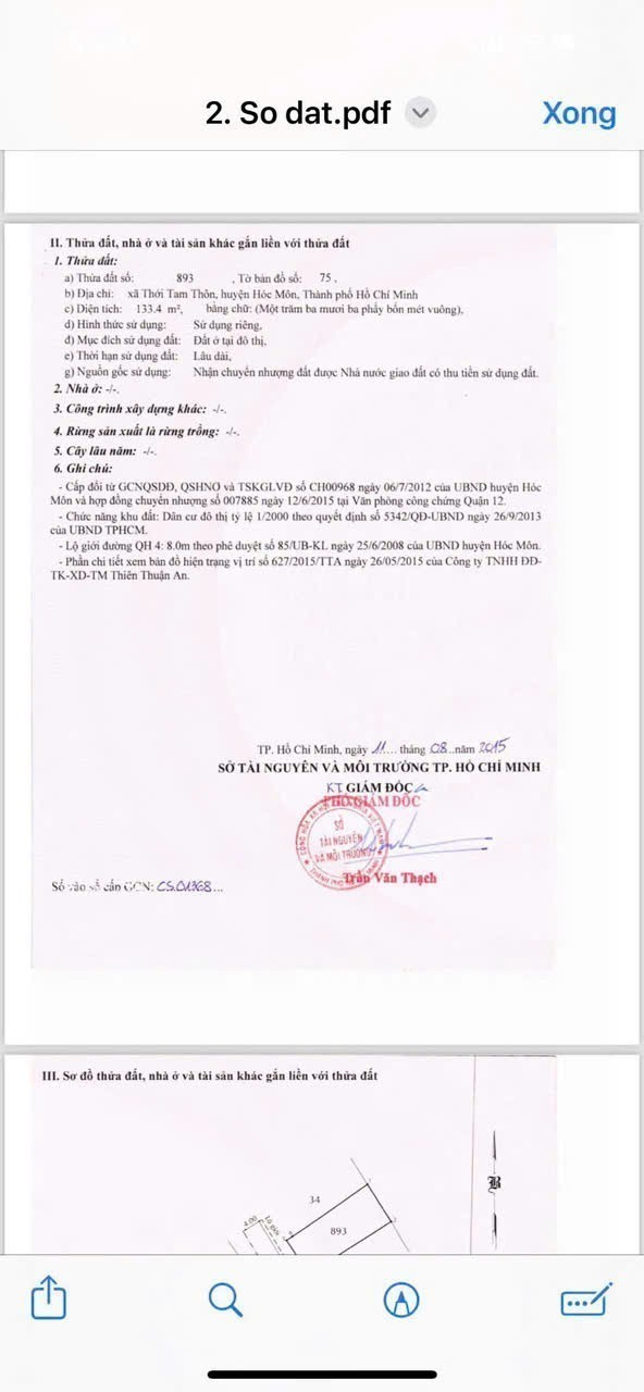 ĐẤT THỔ CƯ (7.3x18) GẦN TÔ KÝ – NỞ HẬU TÀI LỘC – CHỈ 6,5 TỶ CÒN TL 4
