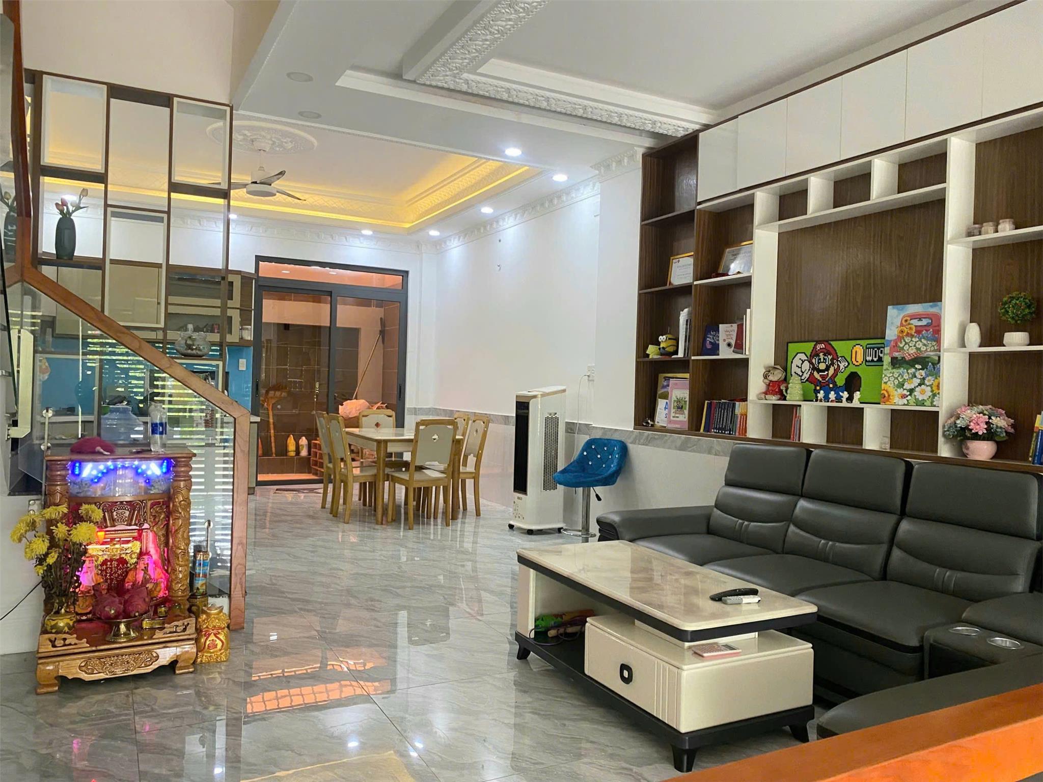 NHÀ 2 MẶT TIỀN, HẺM XE HƠI CẠNH LÊ VĂN LƯƠNG, 4 TÂNG, 9.3 TỶ, KHÔNG NGẬP 2