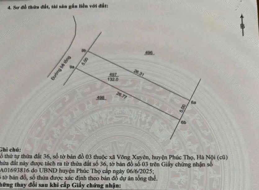 DUY NHẤT 1 LÔ – GIÁ CHỈ HƠN 20 TRIỆU/M2TẠI VÕNG NỘI - PHÚC LỘC - HÀ NỘI