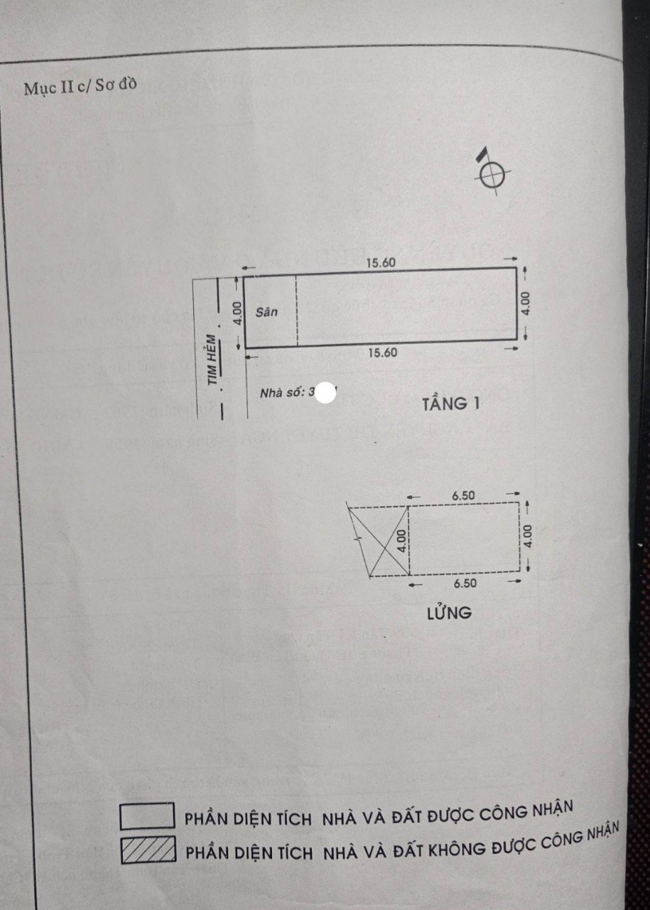 Cần bán Nhà ở, nhà cấp 4, nhà hẻm đường Tân Kỳ Tân Quý, Phường Sơn Kỳ, Diện tích 63m², Giá 5 Tỷ