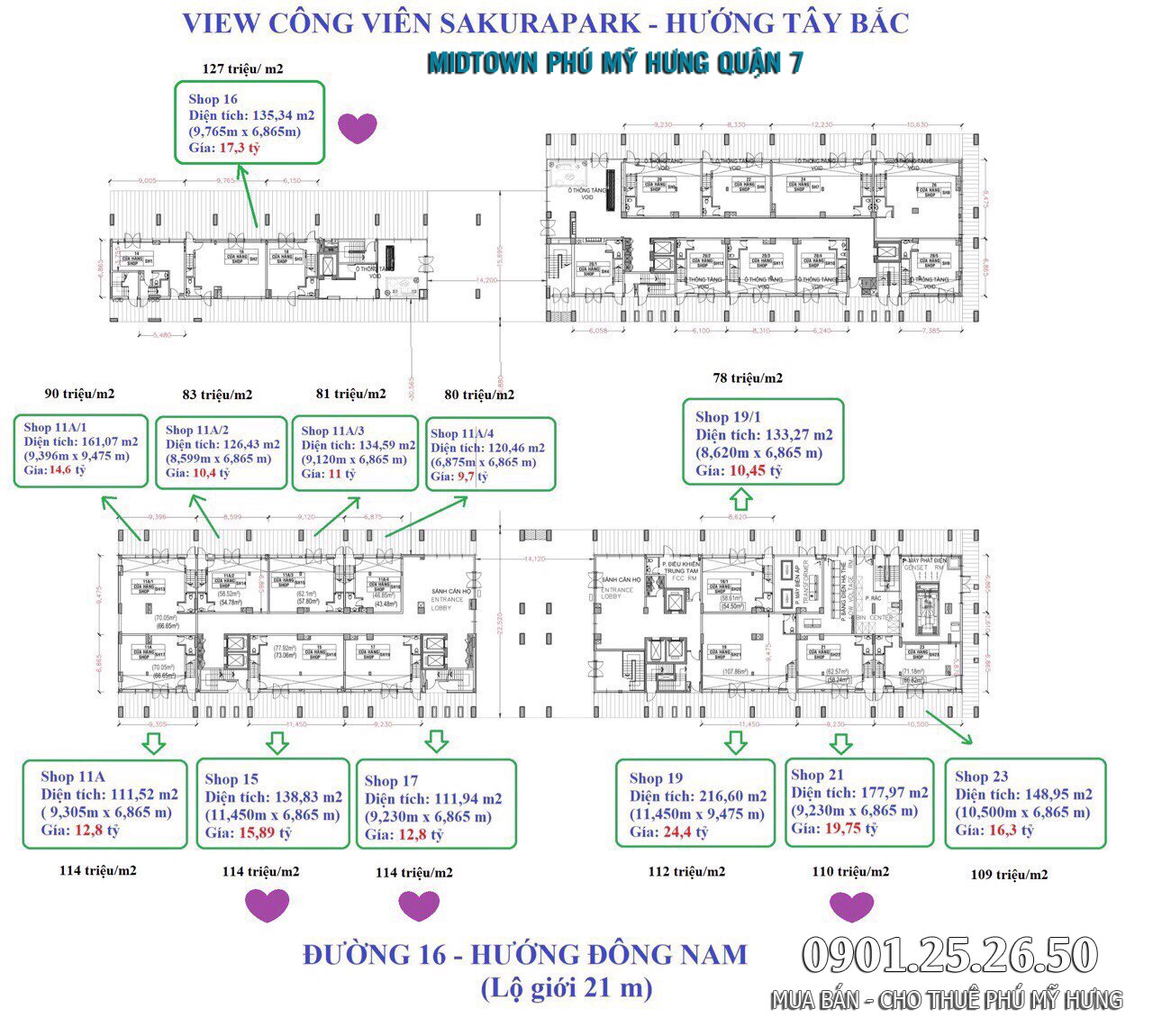 Cho thuê Cửa hàng - Kiot - Mặt bằng dự án Midtown Phú Mỹ Hưng, Diện tích 160m², Giá 40 Triệu/tháng 2