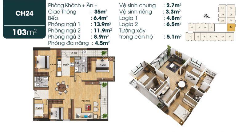 Cần bán Căn hộ chung cư đường Sài Đồng, Phường Sài Đồng, Diện tích 103m², Giá 3,550 Tỷ 1
