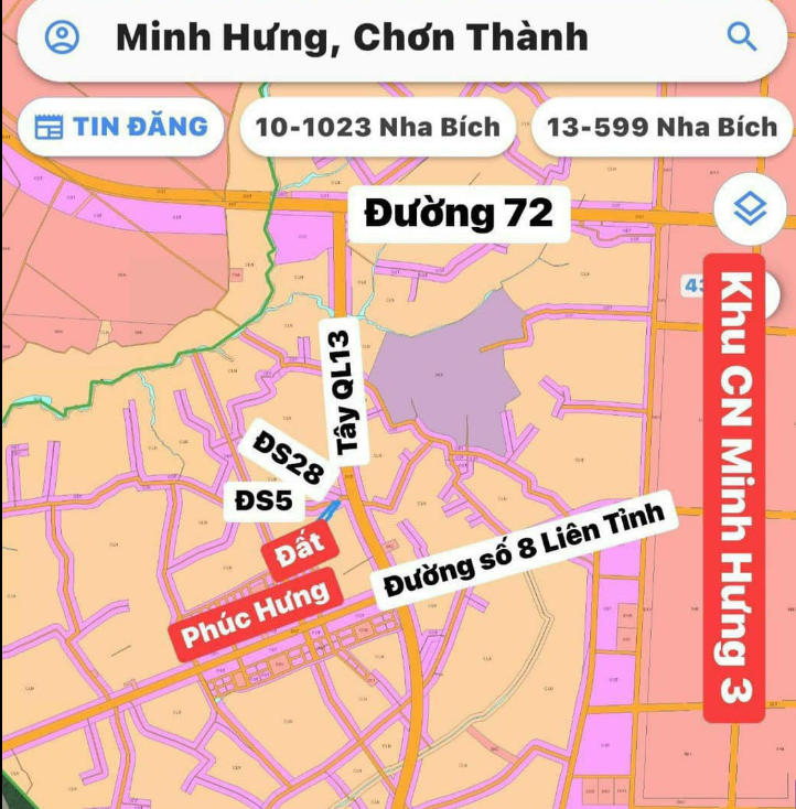 Cần bán Đất ngộp đường ĐT 741, Xã Minh Hưng, Diện tích 325m², Giá 460 Triệu 2