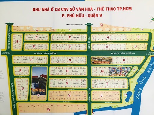 Chuyển nhượng lại 3 nền đất 5m x 20m (100m2) tại KDC Sở Văn Hoá Thông Tin, P Phú Hữu TP Thủ Đức 1