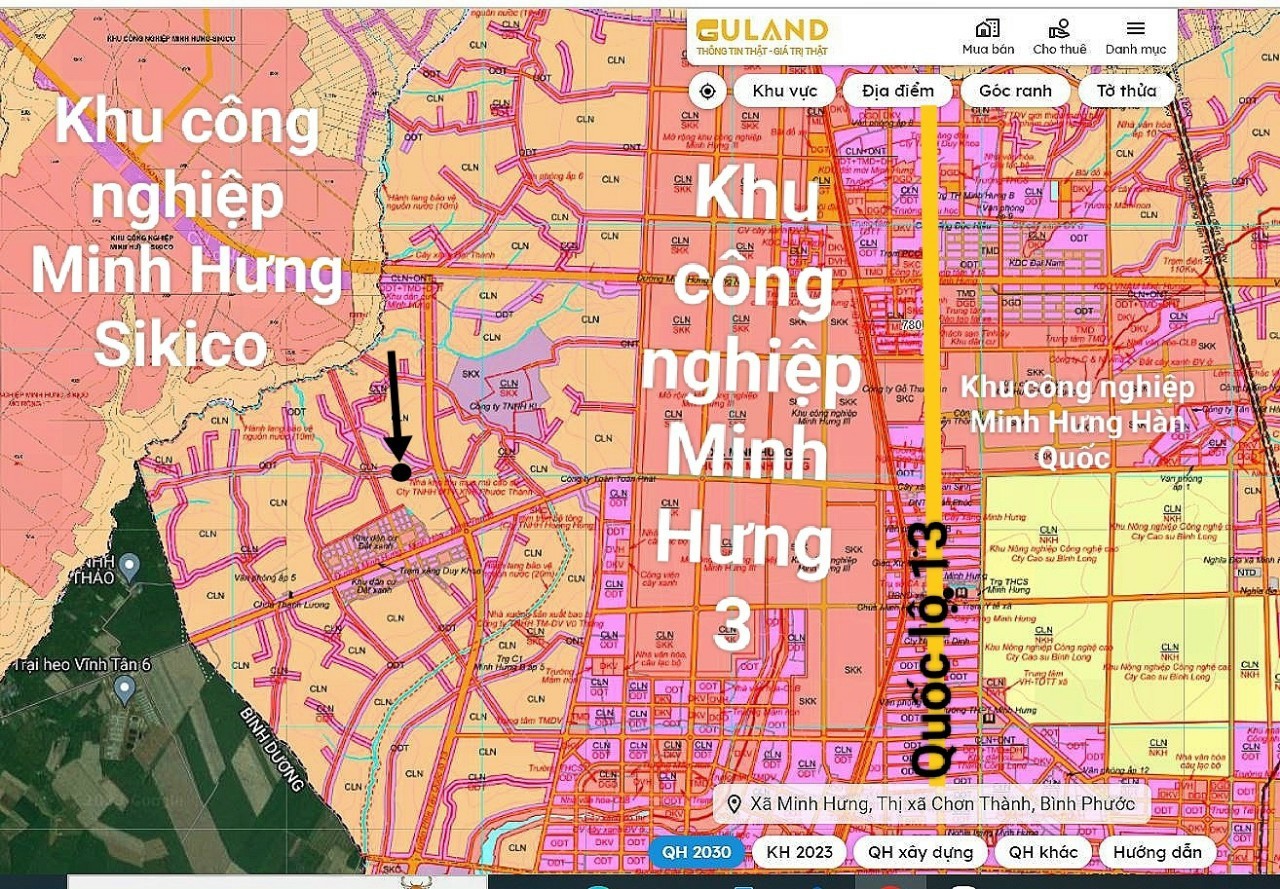 Đất thổ cư, xây trọ gần KCN Minh Hưng 3 và KCN Sikico Chơn Thành Bình Phước 4
