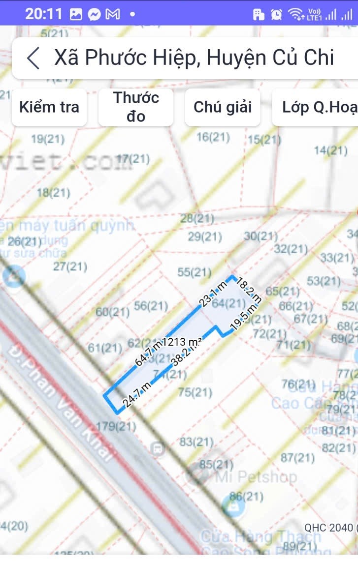 Kèo thơm 1212m2 Mặt Tiền Quốc Lộ 22 Phước Thạnh Củ Chi Hồ Chí MInh có 12 tỷ x 2