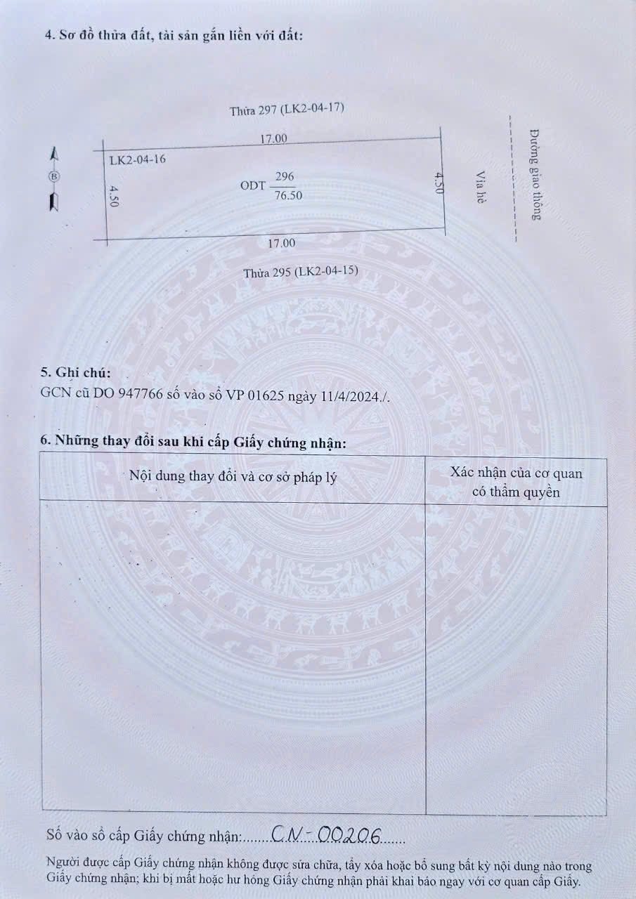 Bán lô đất đường đôi trục chính KDC Bắc Nguyễn Lương Bằng, TP HD, 76.5m2, mt 4.5m 3