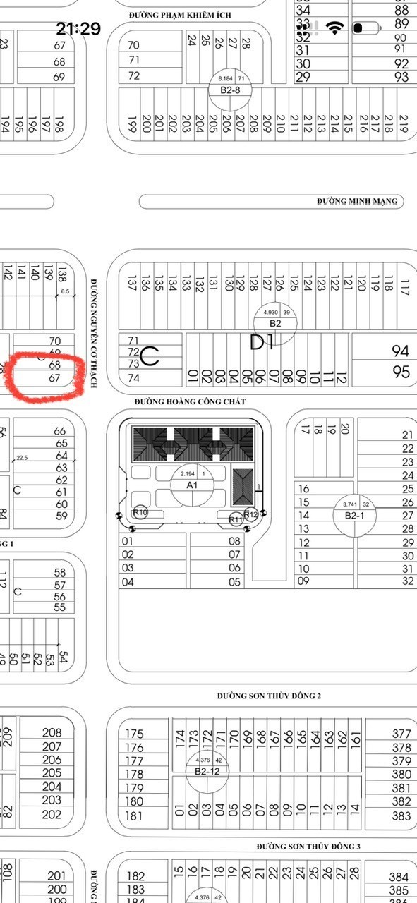 240m2/24 tỷ.Đất 2 M tiền, đường Nguyễn Cơ Thạch và Hoàng Công Chất,Sát bãi tắm Sơn Thủy 6