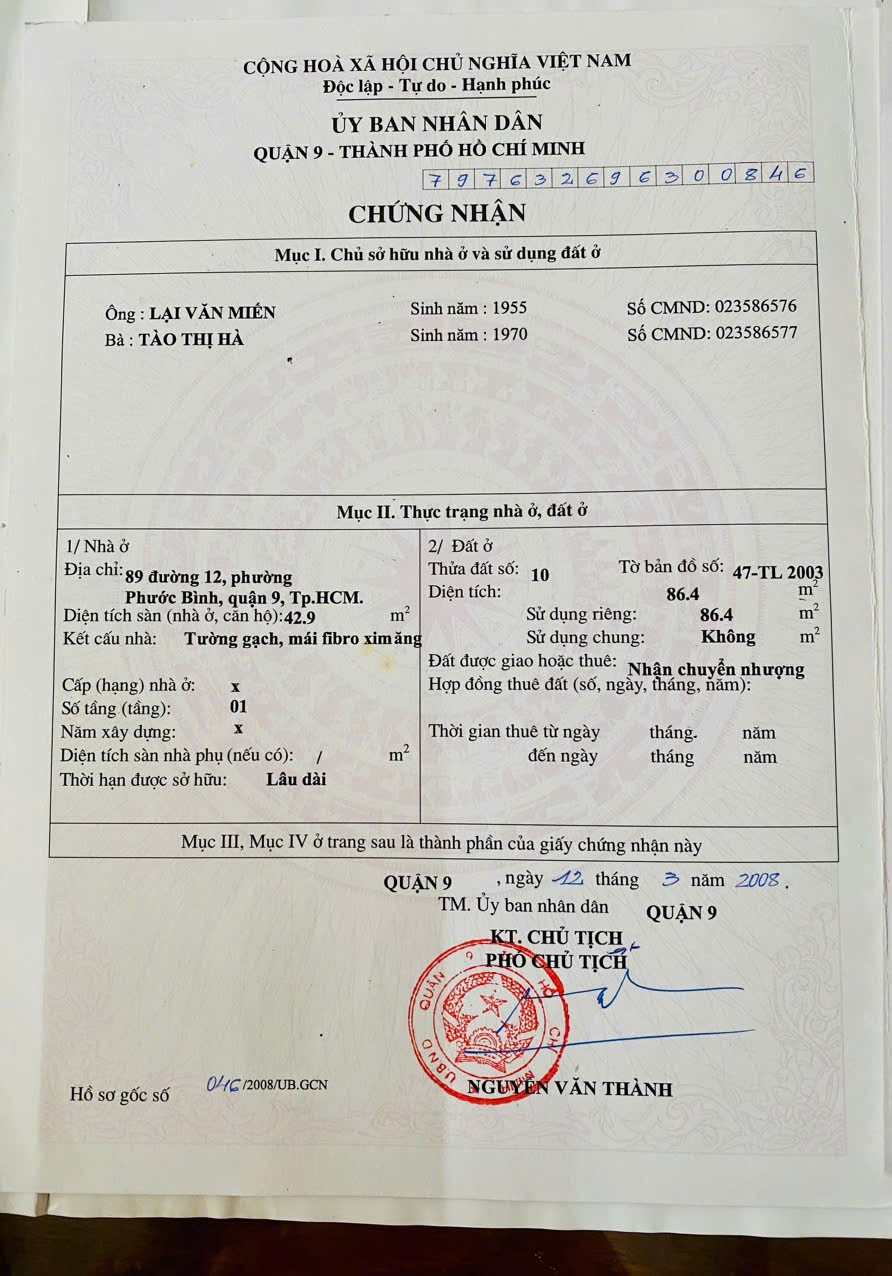 Cần bán Nhà mặt tiền Phường Phước Bình, Quận 9, Diện tích 86m², Giá 9.8 Tỷ 3
