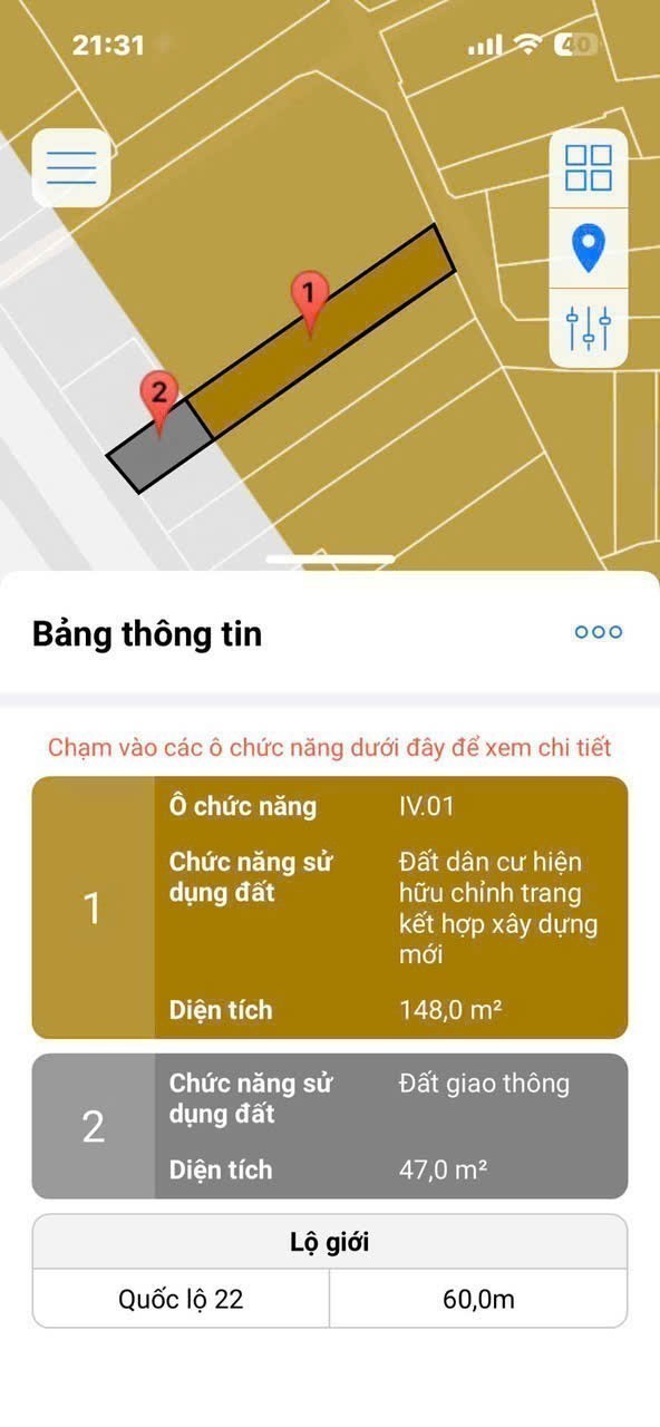 HÀNG CÒN CHINH CHỦ - 2 MẶT TIỀN QL22 – THỊ TRẤN HÓC MÔN – 5x40M – CHỈ 12 TỶ 4