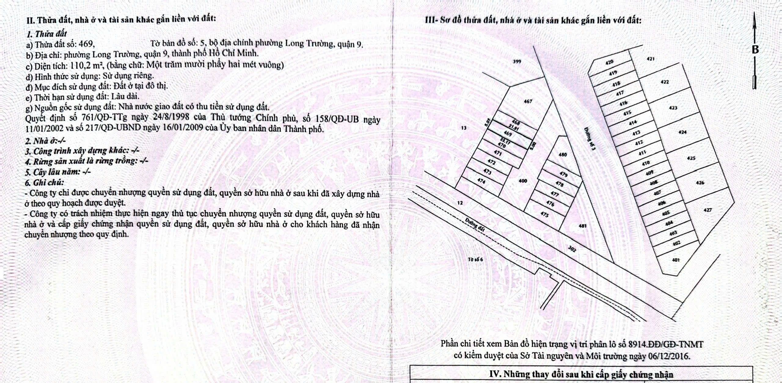 Cần bán Đất Phường Long Trường, Quận 9, Diện tích 109m², Giá 6.8 Tỷ 6