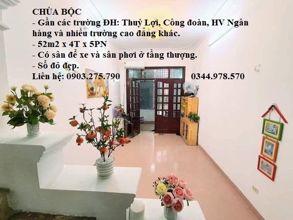 Bán nhà Chùa Bộc 52m x 4T x 5 ngủ, có sân để xe, sinh dòng tiền, giá 6 tỷ 1