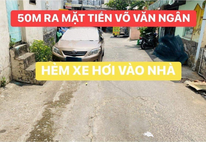 Bán Miếng Đất HẺM XE HƠI - GẦN MẶT TIỀN VÕ VĂN NGÂN - NGANG 5M KHÓ KIẾM - ĐẤT TIỆN XÂY MỚI - TRUNG TÂM THỦ ĐỨC