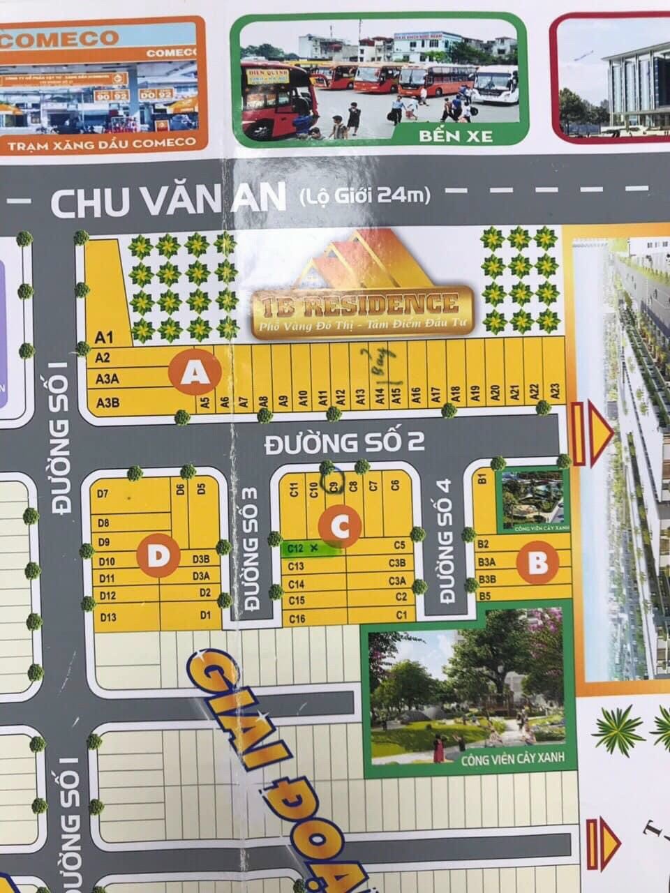 Chủ kẹt cần bán 90m2 đất đô thị kdc 1B Chu Văn An giá rẻ đầu tư nhanh tay chốt đơn 4