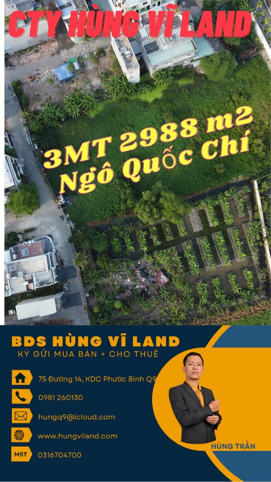 BDS HVL Siêu Cò! Phí 2% Lô 3000 m² Bình Chiểu 3MT chốt sâu 55 tỉ 15/05/2023 3