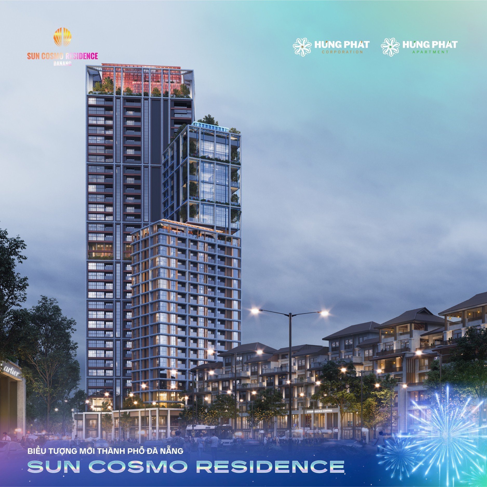 Sở hữu Căn hộ cao cấp Sun Cosmo Residence Đà Nẵng 3 View : biển, sông , thành phố ngay gần cầu Rồng chỉ với 900 triệu 2