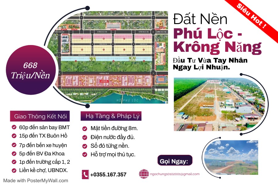 Cần bán Đất đườnChính Chủ Cần Bán Lô Đấtg Hùng Vương, Xã Phú Lộc, Diện tích 132m², Giá Thương lượng