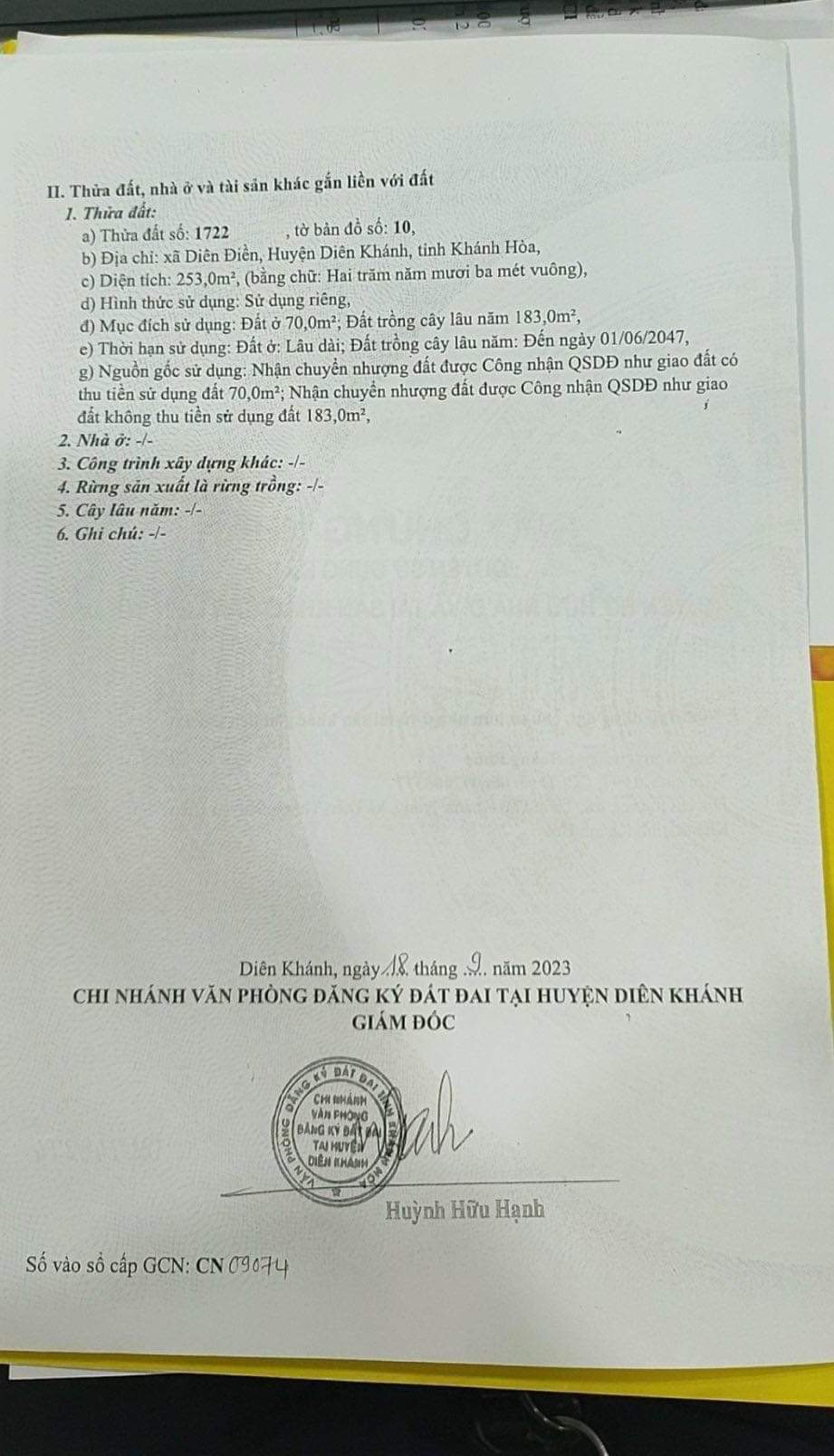 Bán đất Diên Điền giá rẻ thôn Đông 3 - rộng rãi xây nhà vườn 5