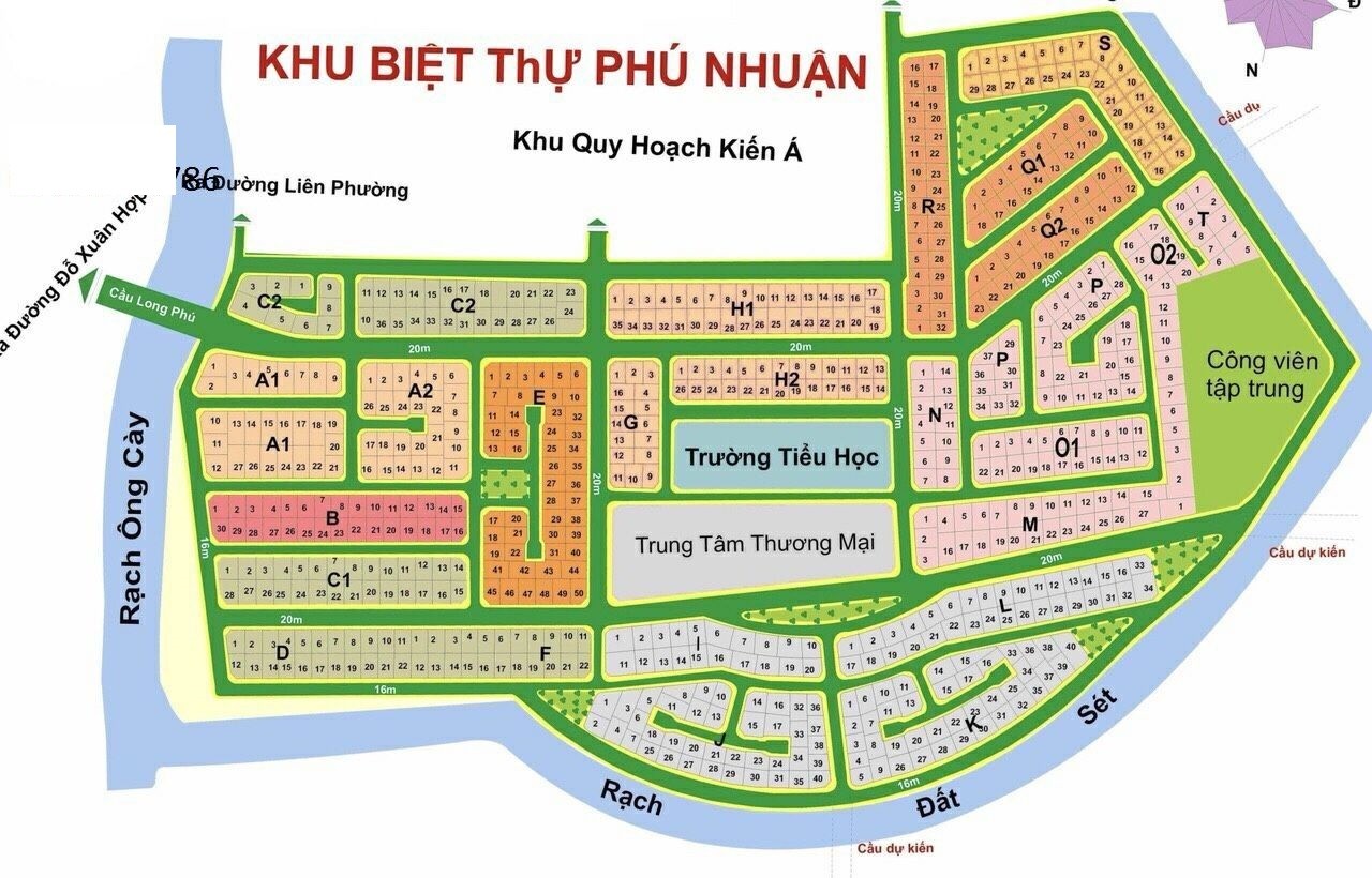 Cần bán lô biệt thự D/A KDC Phú Nhuận P Phước Long B. Diện tích 29x20m (580m2) giá tốt 63tr/m2. 3