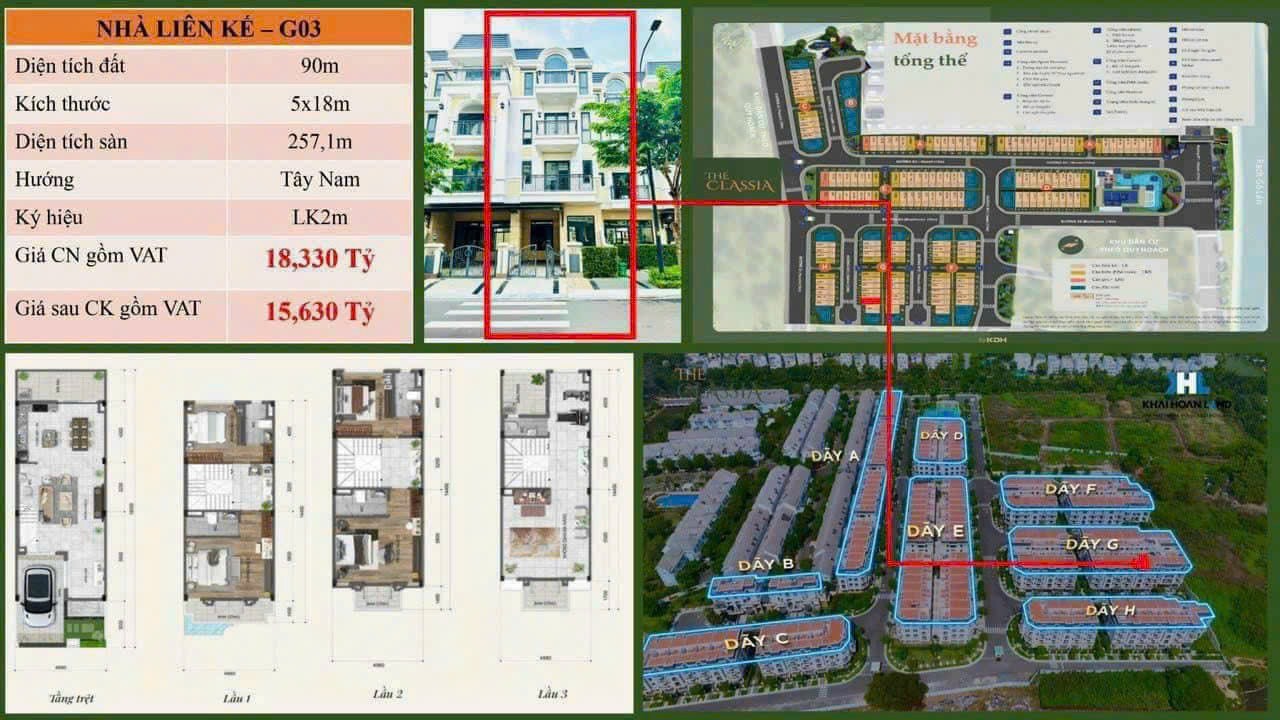 Cần bán Nhà mặt tiền dự án The Classia Khang Điền, Diện tích 100m², Giá 18.330 Tỷ