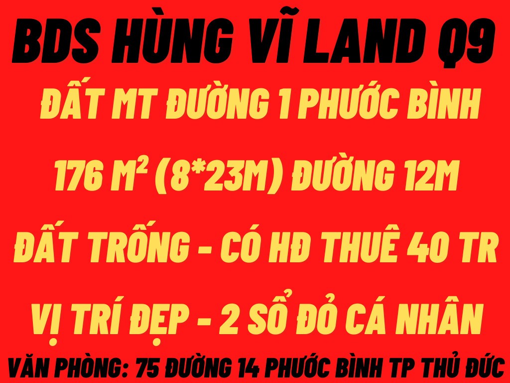 Cần bán Nhà mặt tiền Phường Phước Bình, Quận 9, Diện tích 184m², Giá 021.5 Tỷ 1