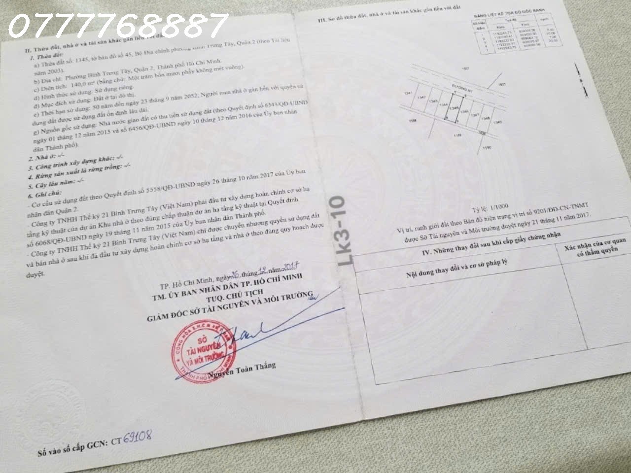 Bán lô đất Biệt Thự Mystery Thạnh Mỹ Lợi, Quận 2, đường Bát nàn ngay đảo kim cương 3