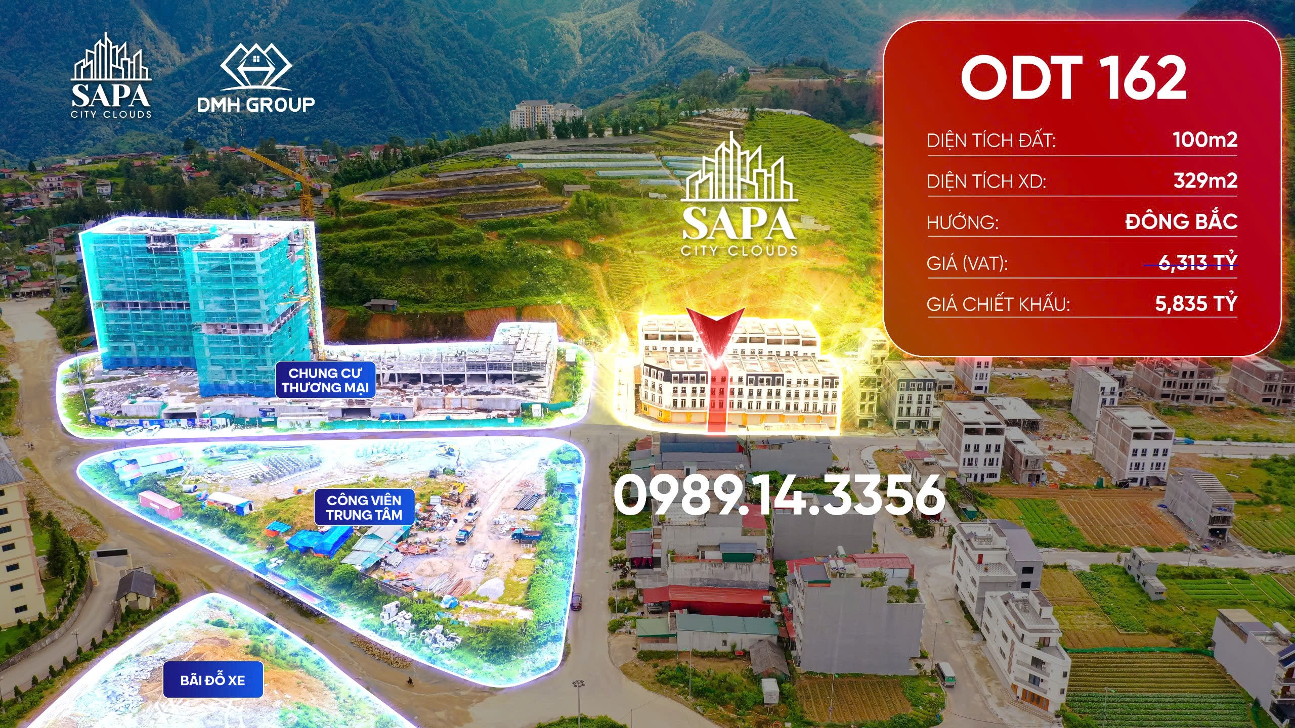 Bán căn liền kề xây sẵn 4 tầng đường T9 KĐT Tây Bắc - Sapa. Giá chỉ 5,8 tỷ cả nhà và đất 5