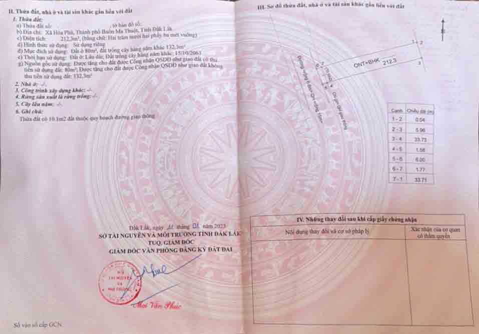 BÁN LÔ ĐẤT HẺM CÁCH QUÓC LỘ 14 CHỈ 500M, BUÔN MA THUỘT, ĐỐI DIỆN KCN HOÀ PHÚ, CHỈ 775TRIỆU 3