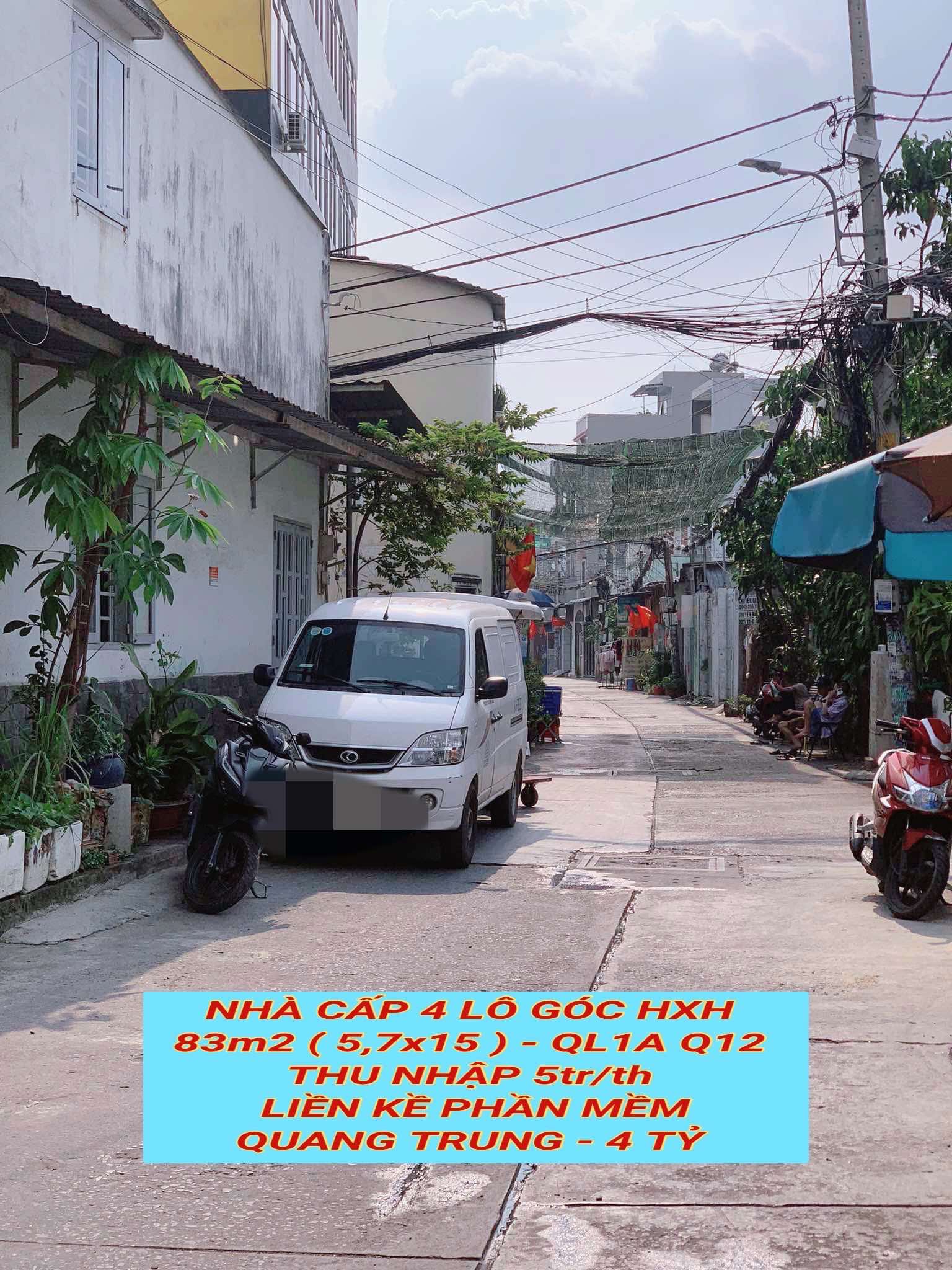 Nhà cấp 4 lô góc hxh 83m2 QL1A Q12 ,thu nhập 5tr/th, liền kề Phần Mềm Quang Trung, 4 tỷ 0932030061 2