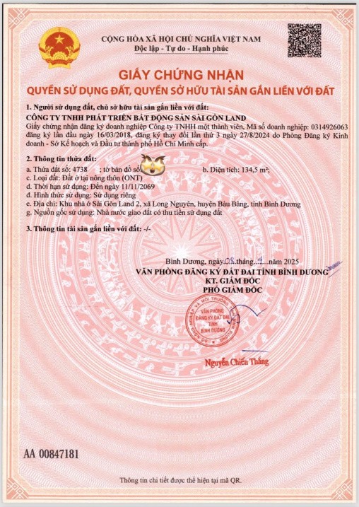 Đất nền sổ sẵn liền kề khu công nghiệp Bàu Bàng _Bình Dương giá rẻ