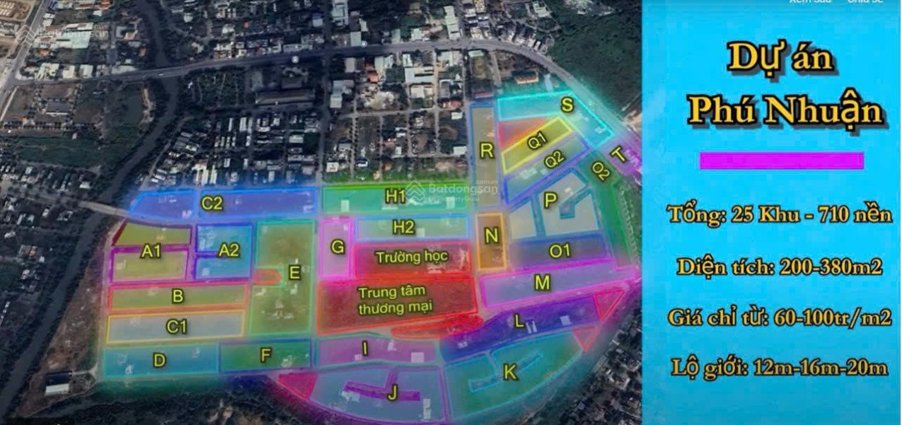 Cần bán Đất dự án KDC Phú Nhuận - Phước Long B, Diện tích 300m², Giá 85 Triệu/m²