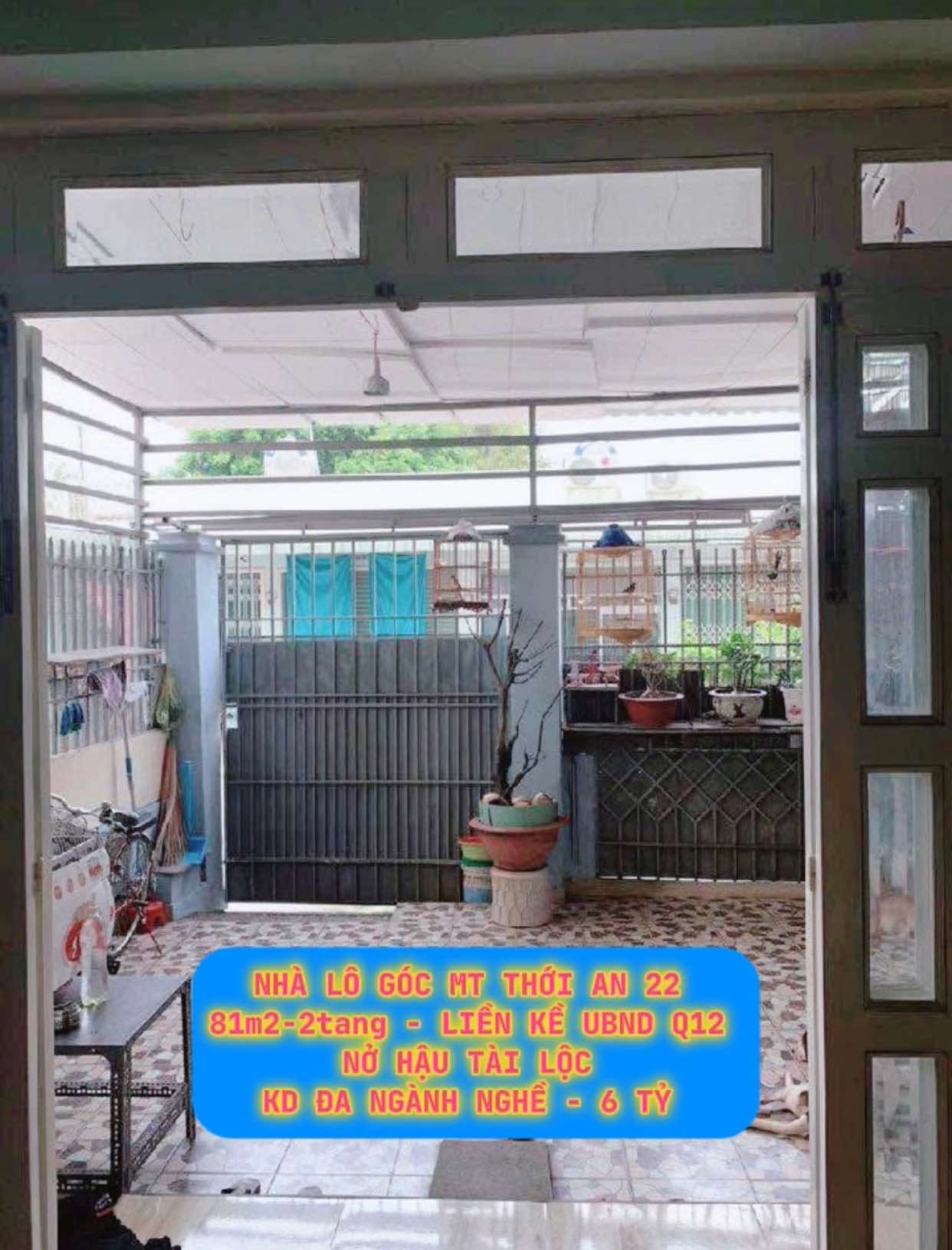 Nhà lô góc mt Thới An 22 , 81m2-2tang , liền kề UBND Quận 12 , nợ hậu tài lộc - 6 tỷ 0932030061 4