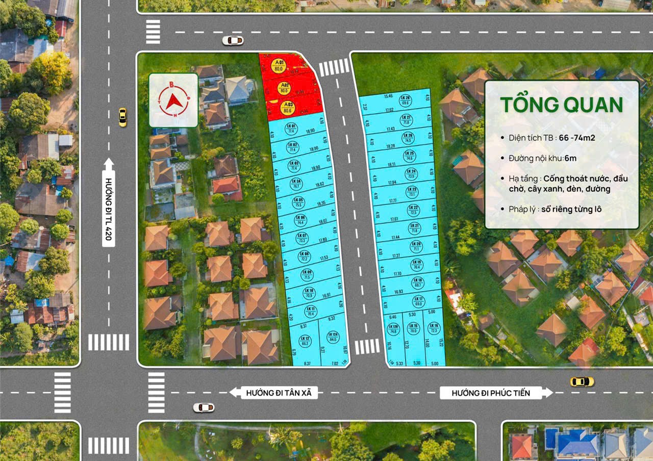 BÁN ĐẤT LIỀN KỀ ĐỒI SEN – 71.5M² – ĐƯỜNG THÔNG, KHU PHÂN LÔ ĐẸP