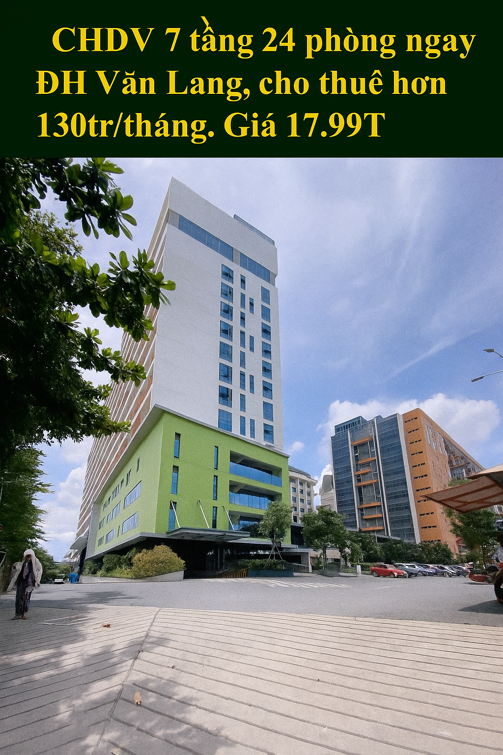 NHÀ 7 TẦNG 24 PHÒNG ĐANG CHO THUÊ FULL HƠN 130TR/THÁNG - GIÁ 17.99T