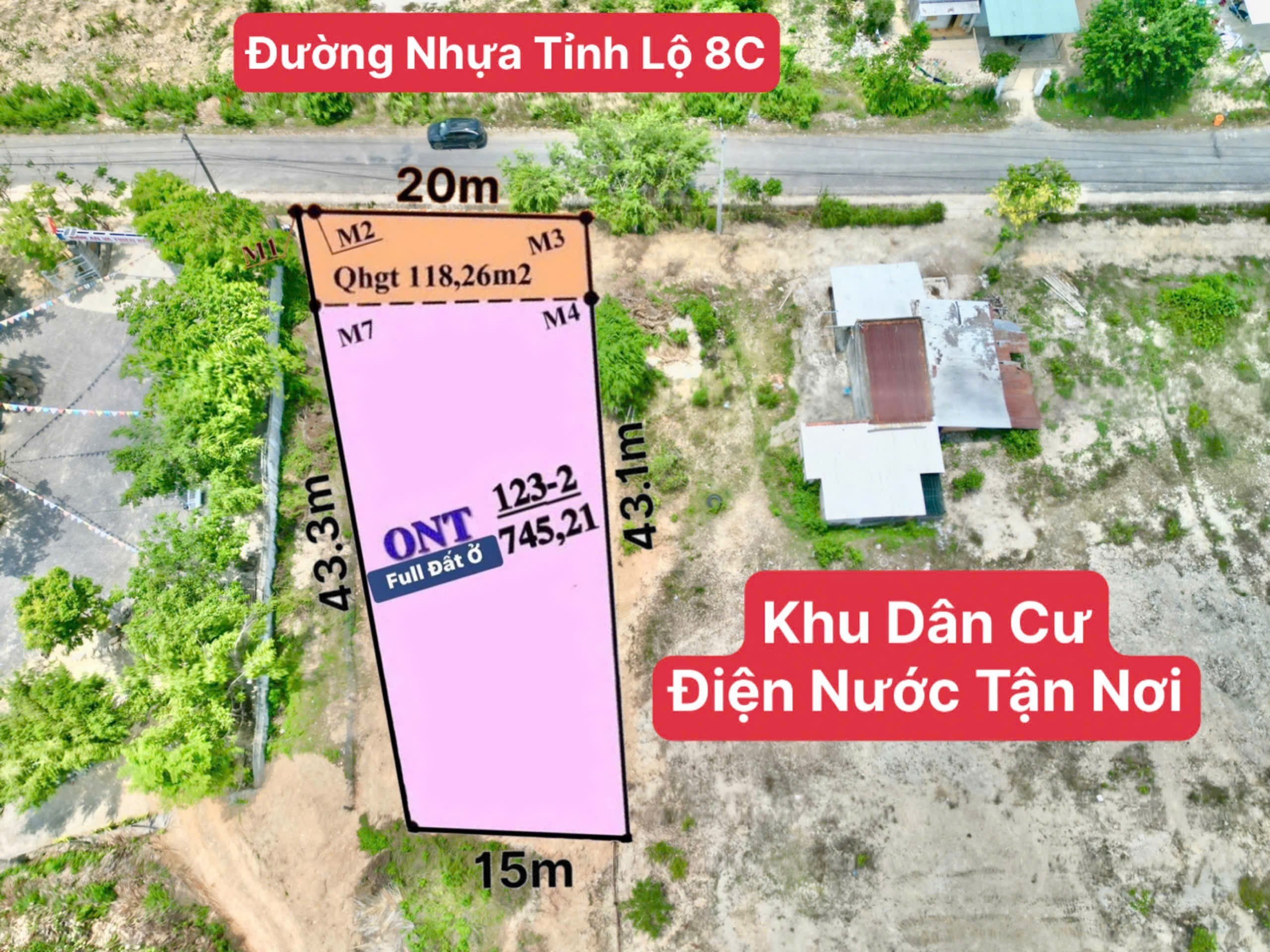 Bán đất mặt tiền Tỉnh Lộ 8C - Khánh Hiệp - Khánh Vĩnh ngay nhà thờ Bến Khế 7
