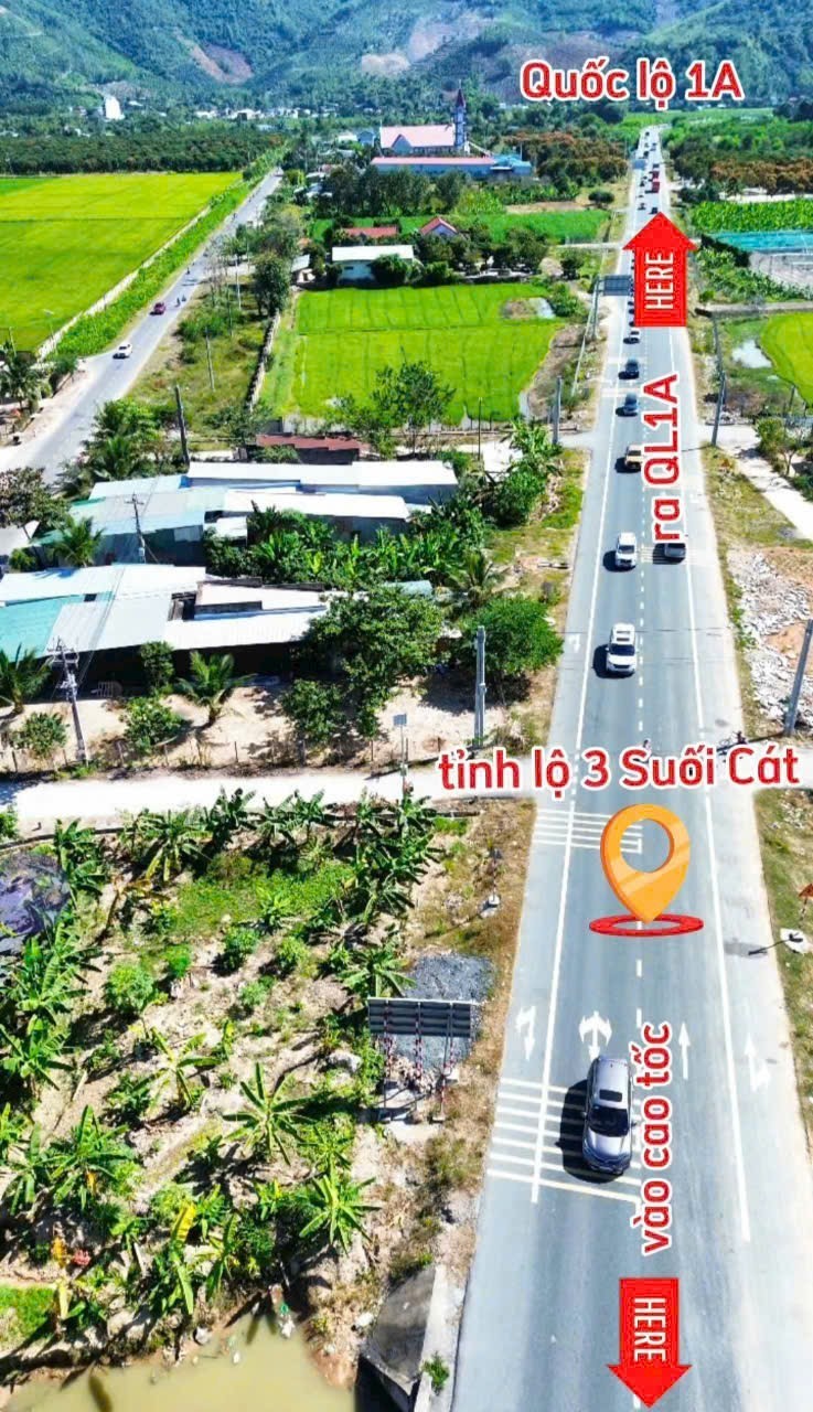 Bán đất Suối Cát - Cam Lâm full thổ sát bên Tỉnh Lộ 3 điểm xuống cao tốc Bắc Nam 7