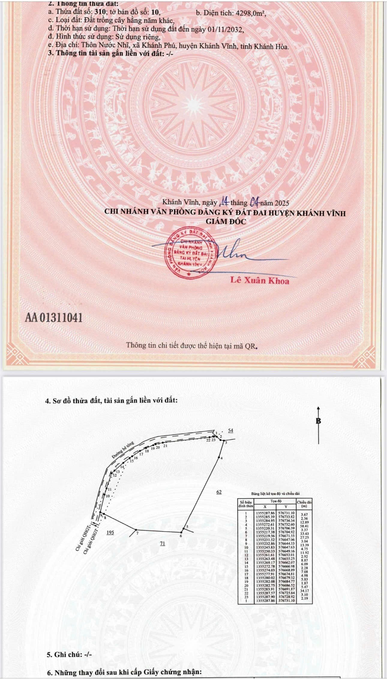 Bán đất Khánh Phú thôn Nước Nhĩ sẵn thổ cư đường thông gần Hương Lộ 62 - phù hợp đầu tư phân lô 3