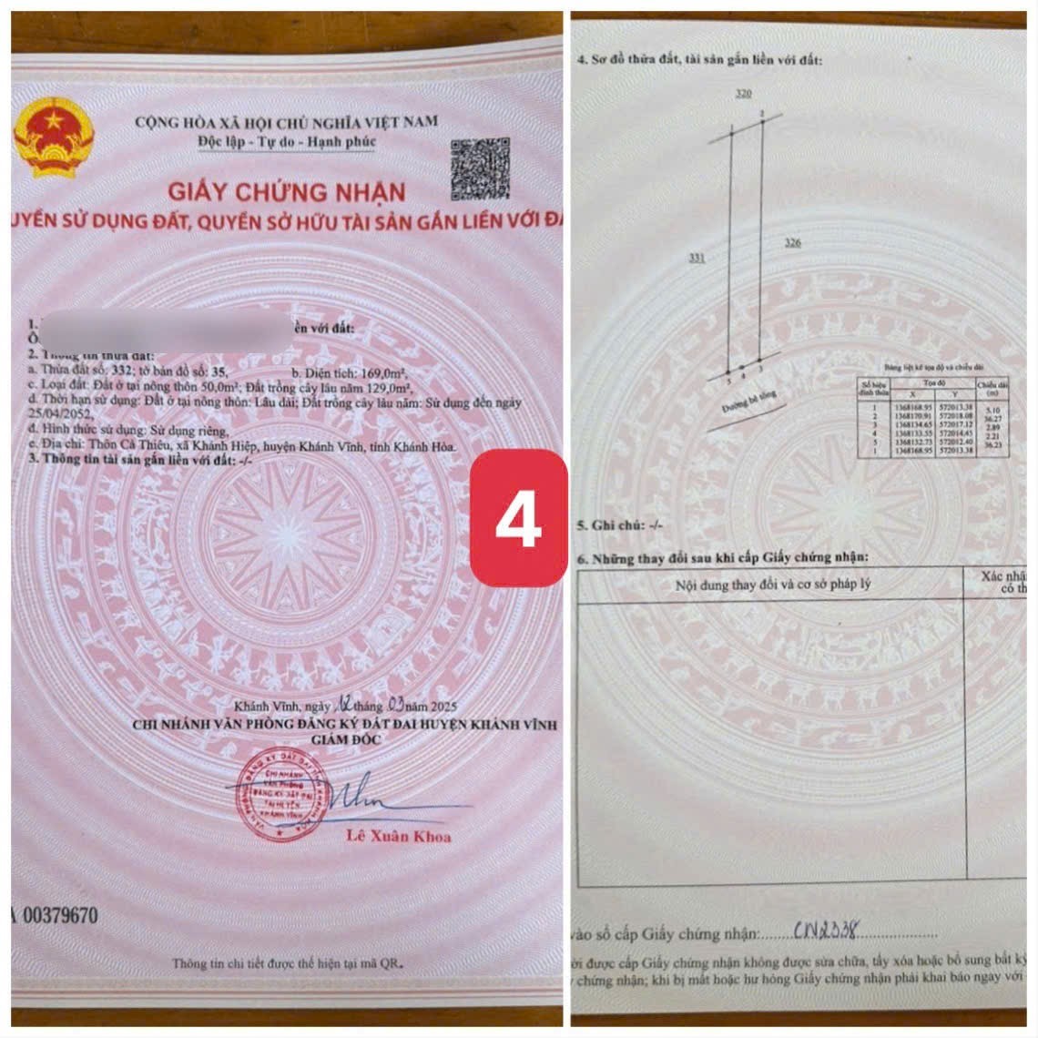 Bán đất thổ cư Khánh Hiệp - Khánh Vĩnh giá rẻ đường bê tông oto tới nơi 10