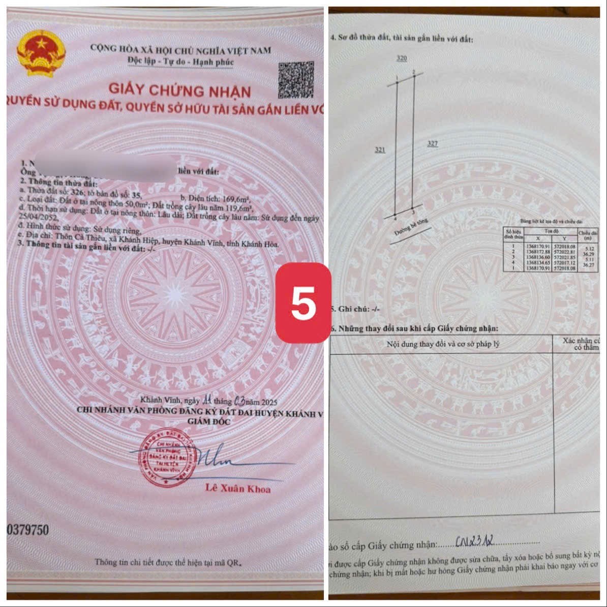 Bán đất thổ cư Khánh Hiệp - Khánh Vĩnh giá rẻ đường bê tông oto tới nơi 11