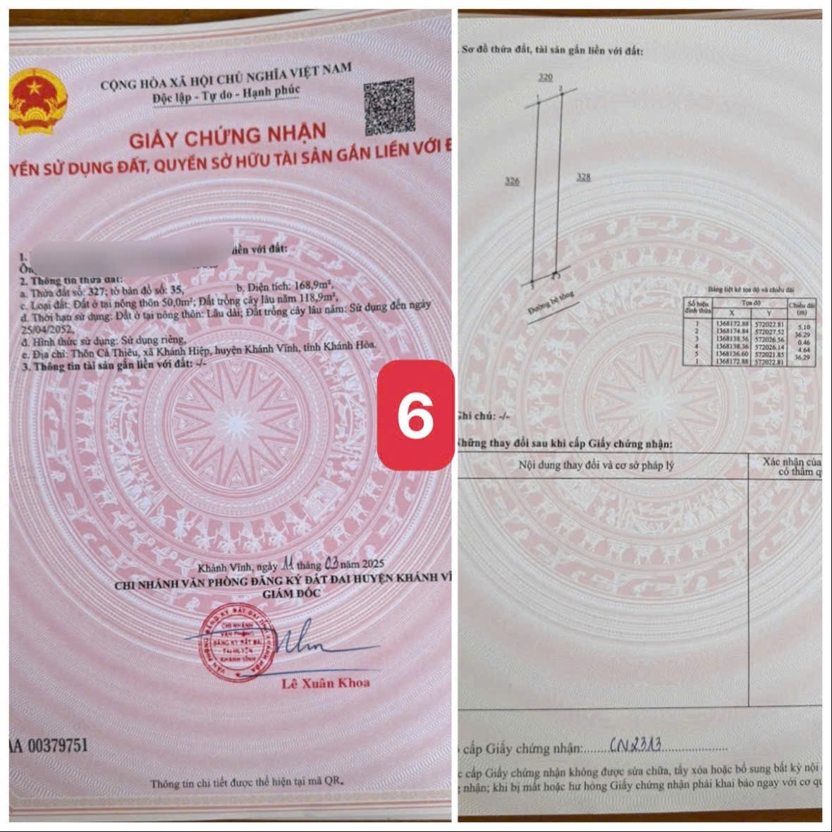 Bán đất thổ cư Khánh Hiệp - Khánh Vĩnh giá rẻ đường bê tông oto tới nơi 12