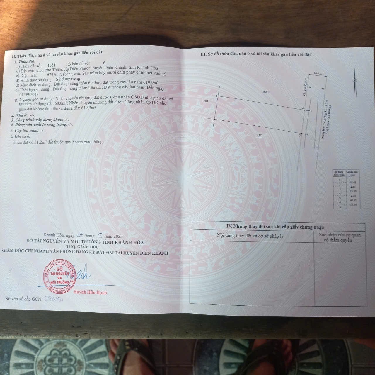 Bán đất Diên Phước giá rẻ đường Gò Mây cách Tỉnh Lộ 2 đúng 600m 8