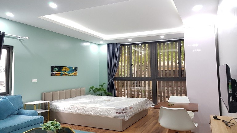 Cho thuê căn hộ dịch vụ tại Nghi Tàm, Tây Hồ, 45m2, 1PN, đầy đủ nội thất đẹp hiện đại, thoáng 3