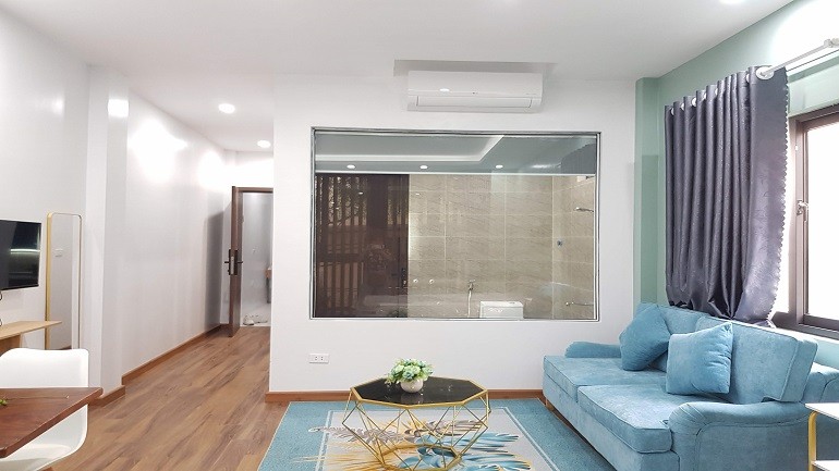 Cho thuê căn hộ dịch vụ tại Nghi Tàm, Tây Hồ, 45m2, 1PN, đầy đủ nội thất đẹp hiện đại, thoáng 6