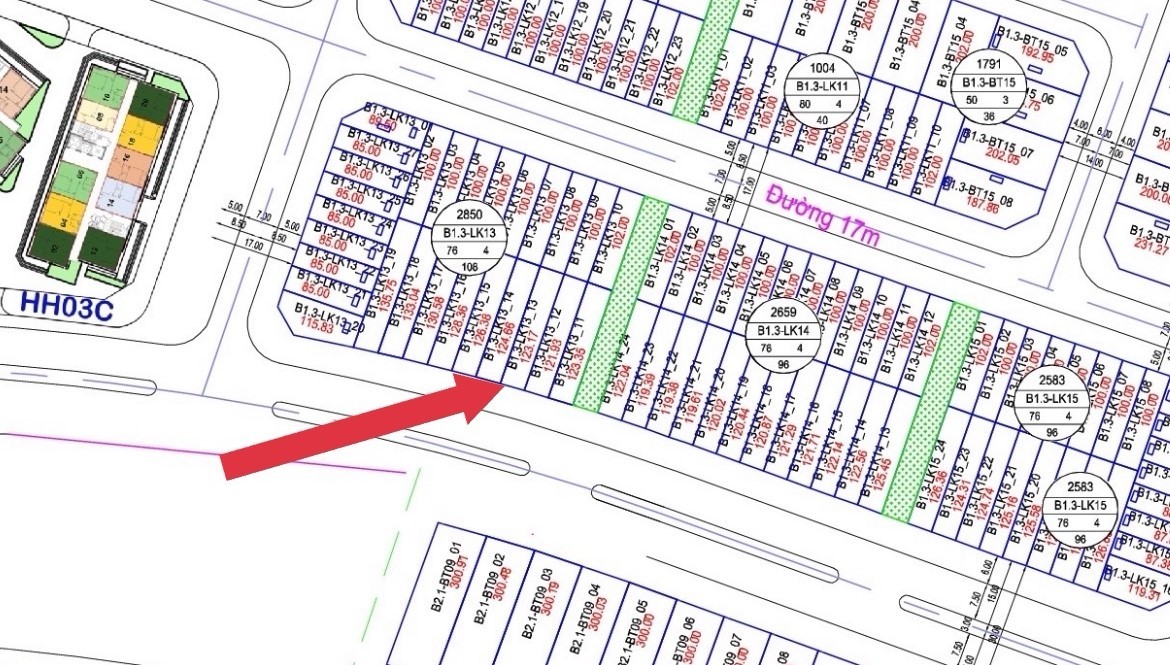 Cần bán nhanh lô LK B1.3 LK13 mặt đường 30m, vị trí đẹp nhất KĐT Thanh Hà Hà Đông 3