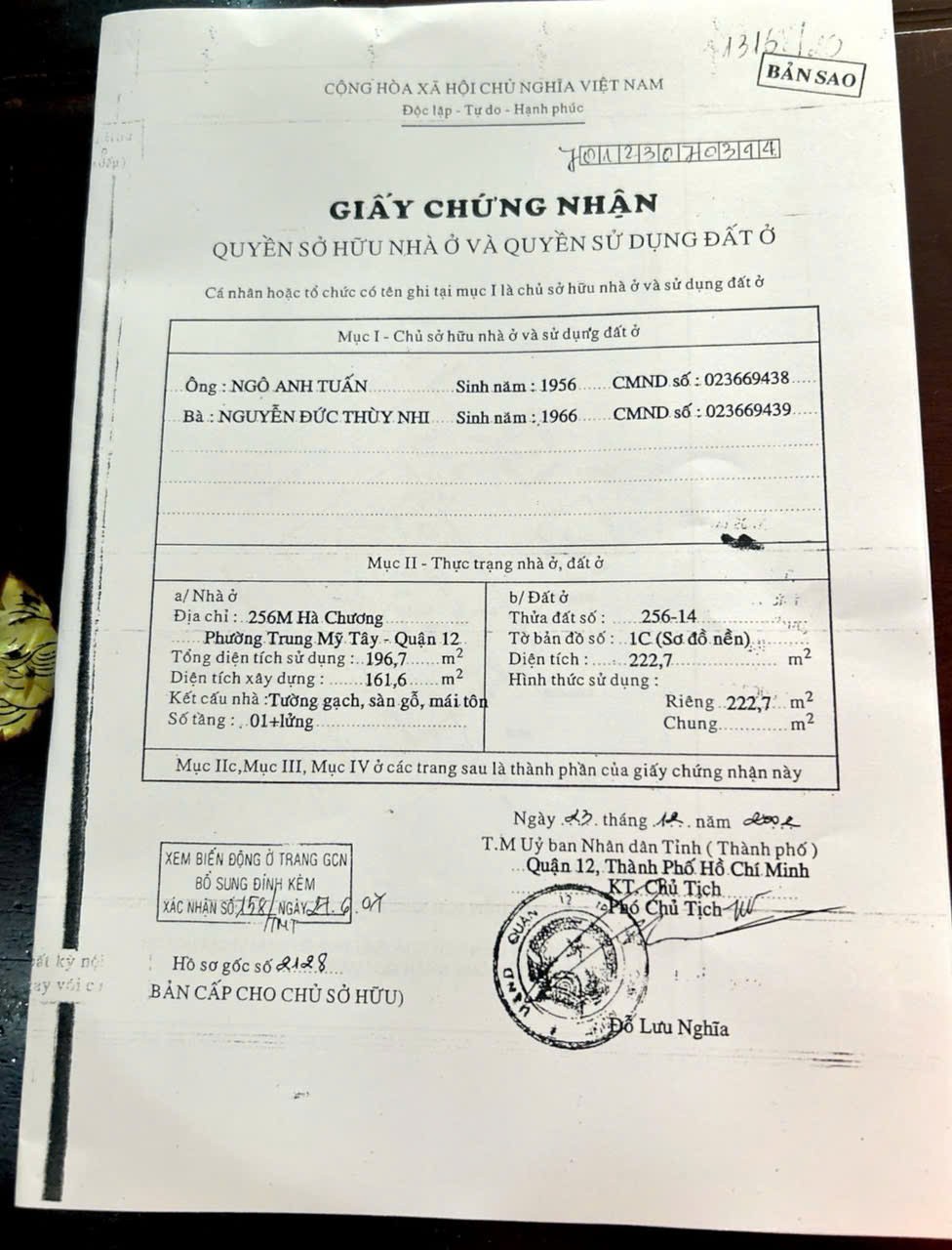NHÀ MẶT TIỀN HÀ CHƯƠNG, TRUNG MỸ TÂY, QUẬN 12. DÒNG TIỀN KHỦNG