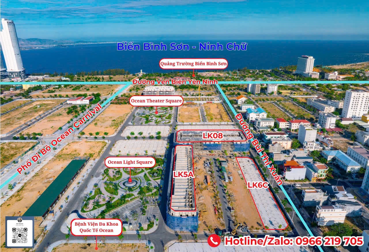 Shophouse mặt biển, Bình Sơn Ocean Park, giá F0, sổ sẵn, suất giá ngoại giao từ 960 triệu.