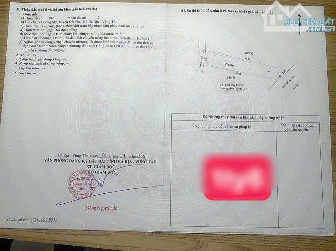 Cần bán Đất Thị trấn Phước Hải, Đất Đỏ, Diện tích 309m², Giá Thương lượng 2