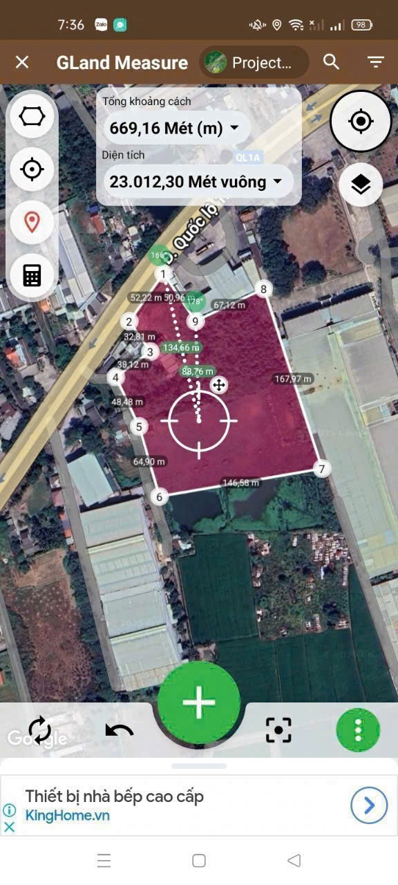 23000m2 mặt tiền ql 1A, xã Nhựt Chánh, Bến Lức giá 225 tỷ 2
