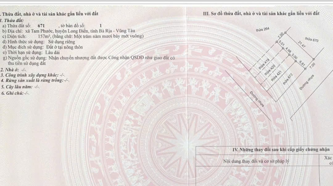 Cần bán Đất Xã Long Điền, Long Điền, Diện tích 157m², Giá Thương lượng